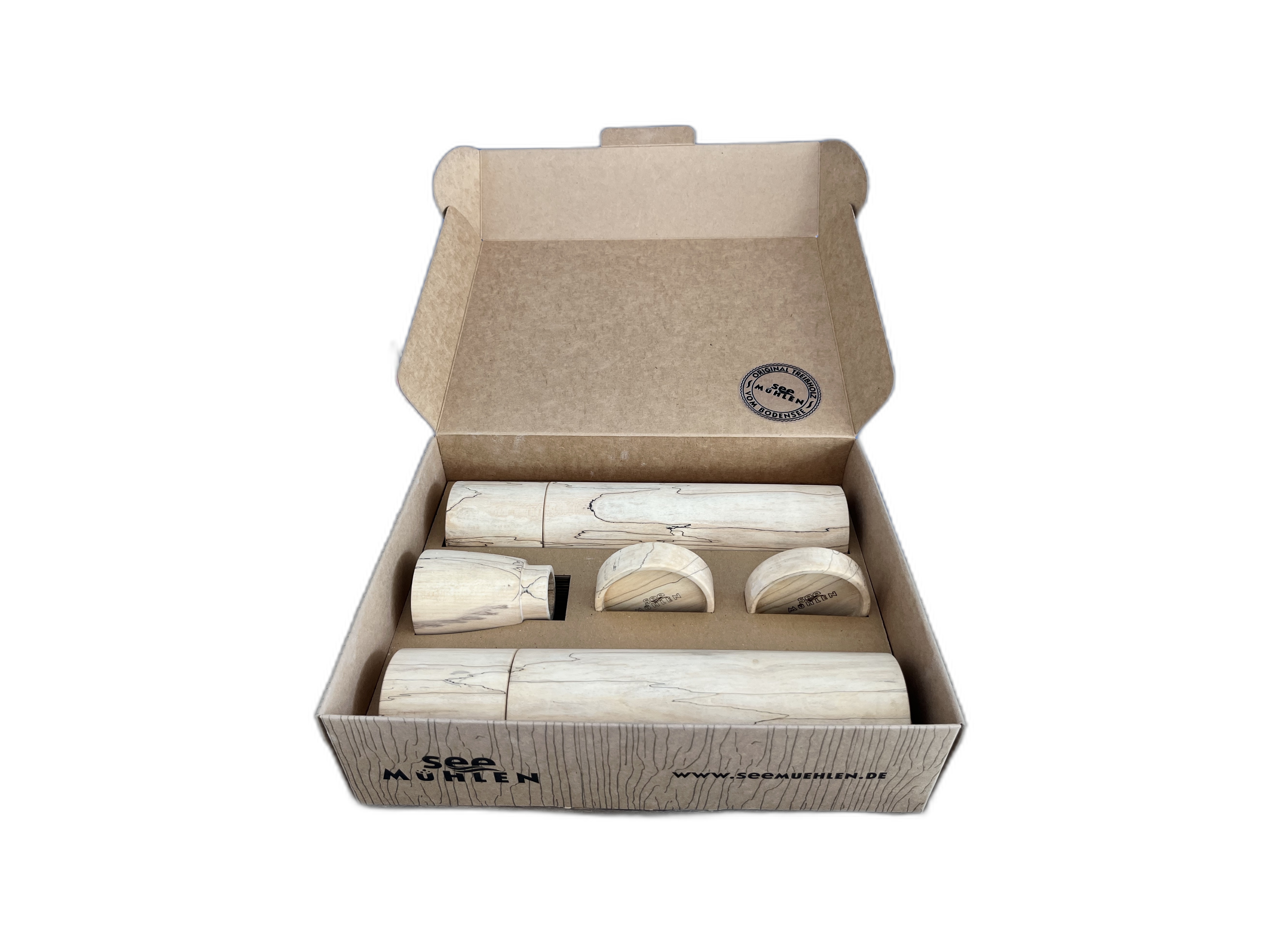 Geschenkset: Salz- und Pfeffermühlen-Duo, Treibholz